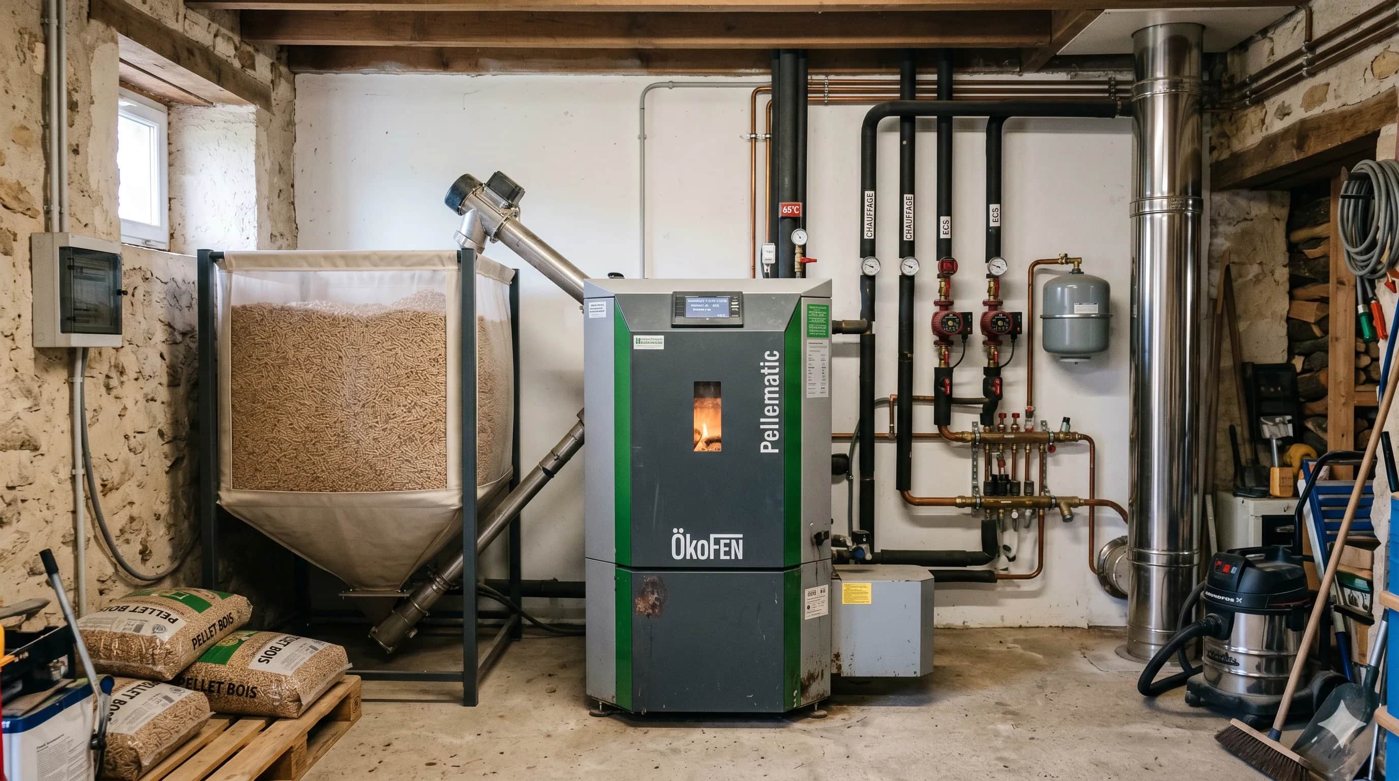 Granulés de bois pour chaudière biomasse