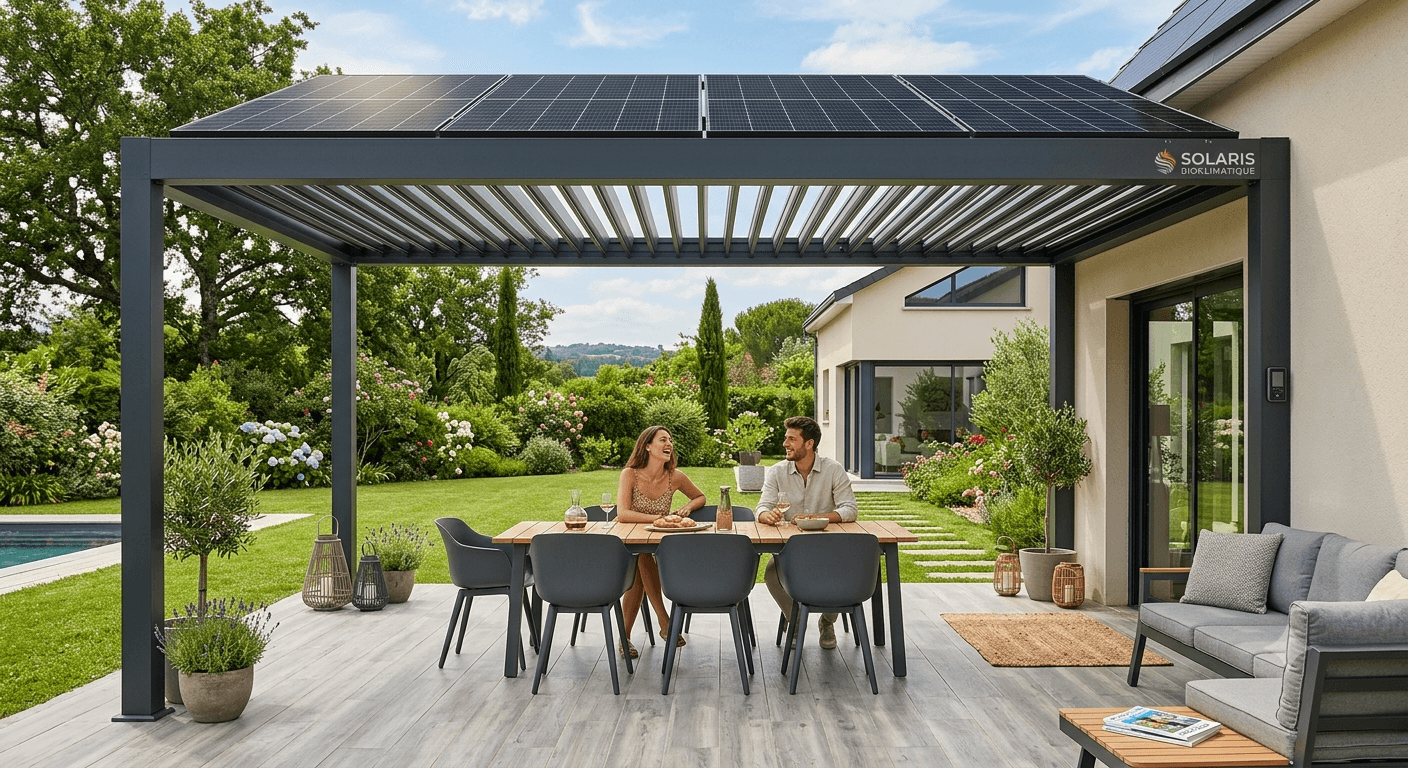 Pergola Bioclimatique avec Panneaux Solaires : Le Guide Complet 2026